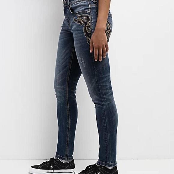 Ninth Hall Felicia Night Shade Blue Wash Skinny Jeans. - Picture 4 of 4